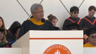 Jensen Huang giving a commencement speech for the CalTech Class of 2024