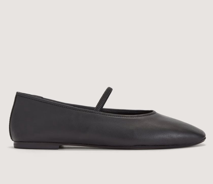 black mary jane flats