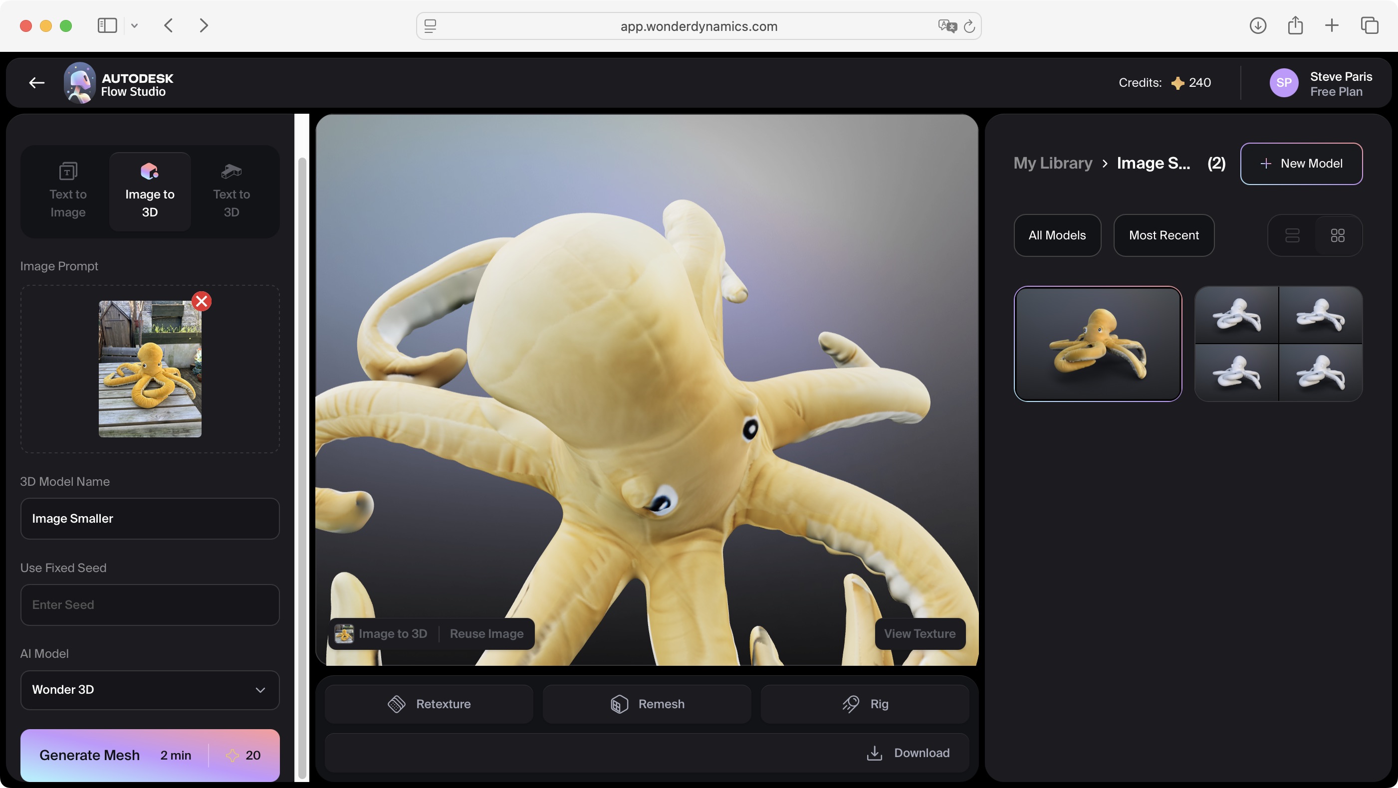Experimenting with Wonder Tools in Autodesk Flow Studio