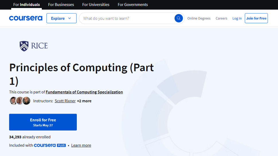 Coursera website screenshot (May 2025)