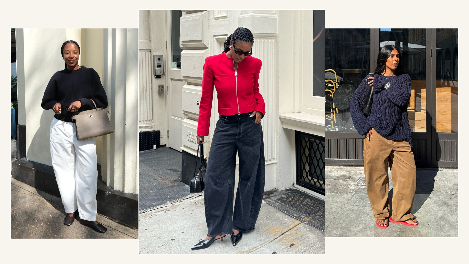 Spring shoes with barrel-leg jeans