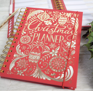 Red Christmas planner journal