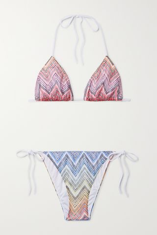 Mare Crochet-Knit Triangle Halterneck Bikini