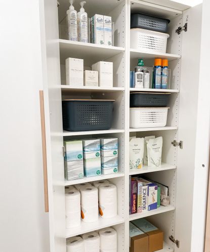 How to organize a bathroom closet | Real Homes