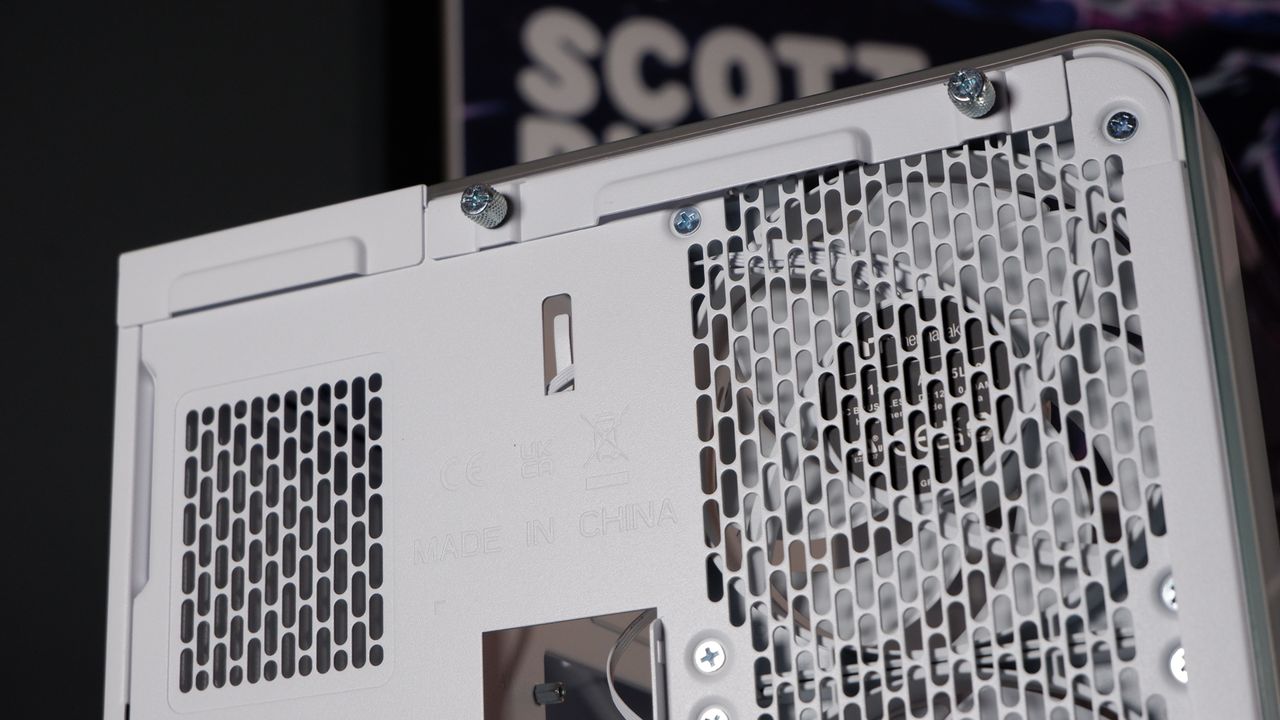 Thermaltake View 390 Air chassis on a desk. We're building a PC into it for testing and comparison with other PC cases.