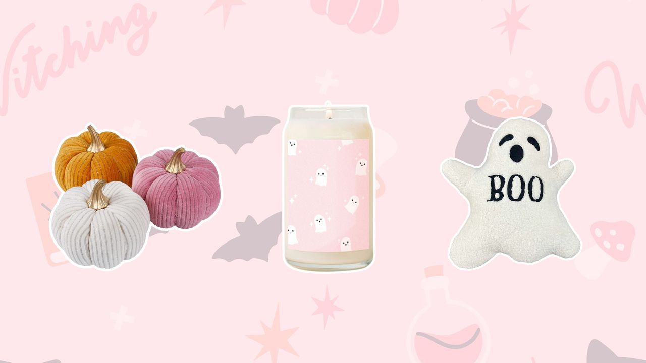 Three cute Halloween decor buys on a Halloween background