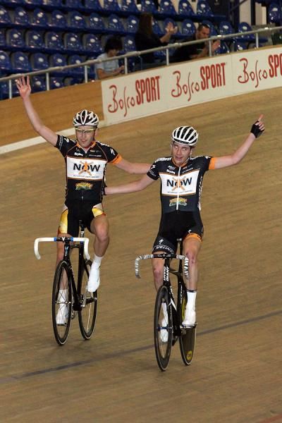 Moir and Heeley celebrate.