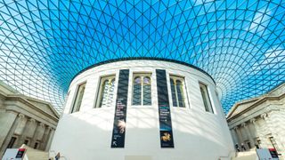 A shot of the main court inside the British Museum in London, England