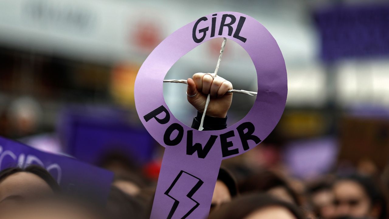 An International Women’s Day march in Madrid