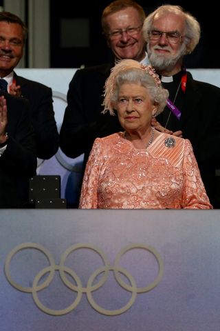 Queen Elizabeth II attends the Opening Ceremony of the London 2012 Olympic Games