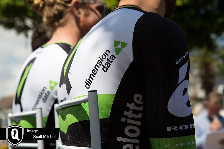 The rear of the 2017 Dimension Data jersey