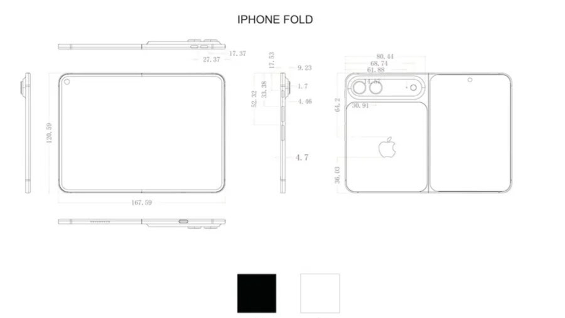 Measurements of iPhone Fold