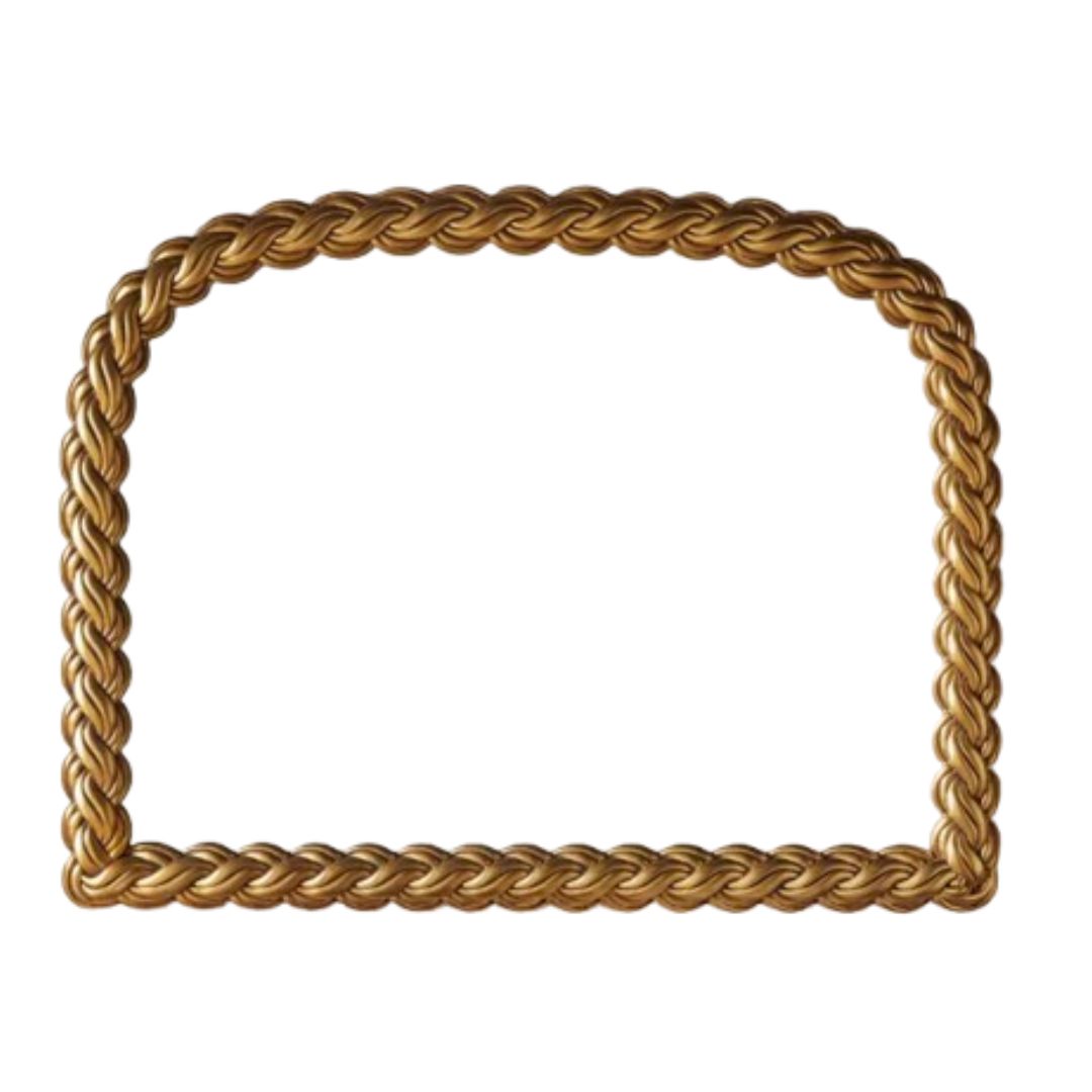 Wren Gilded Braided Chain Arch Mirror