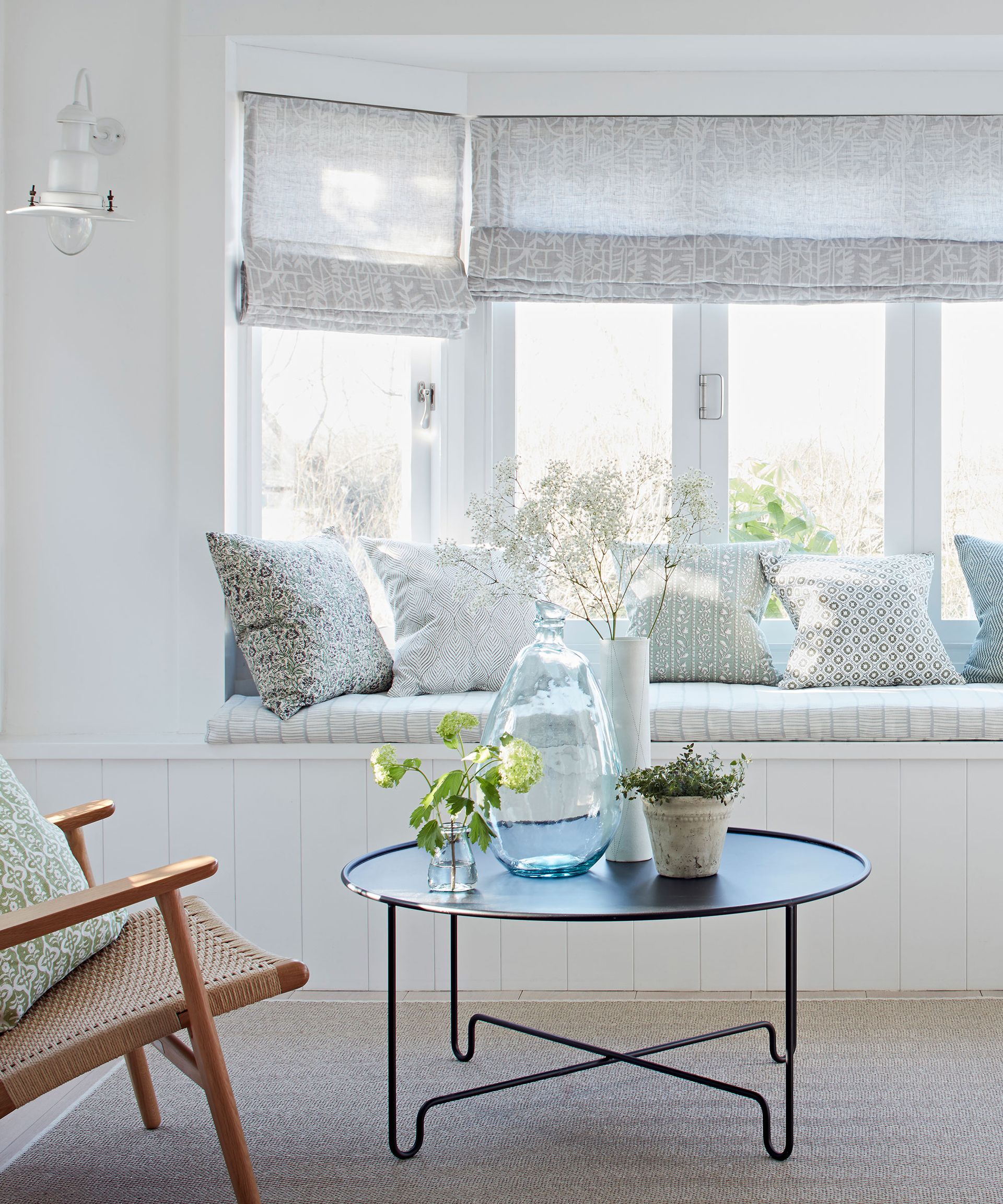living room with window seat
