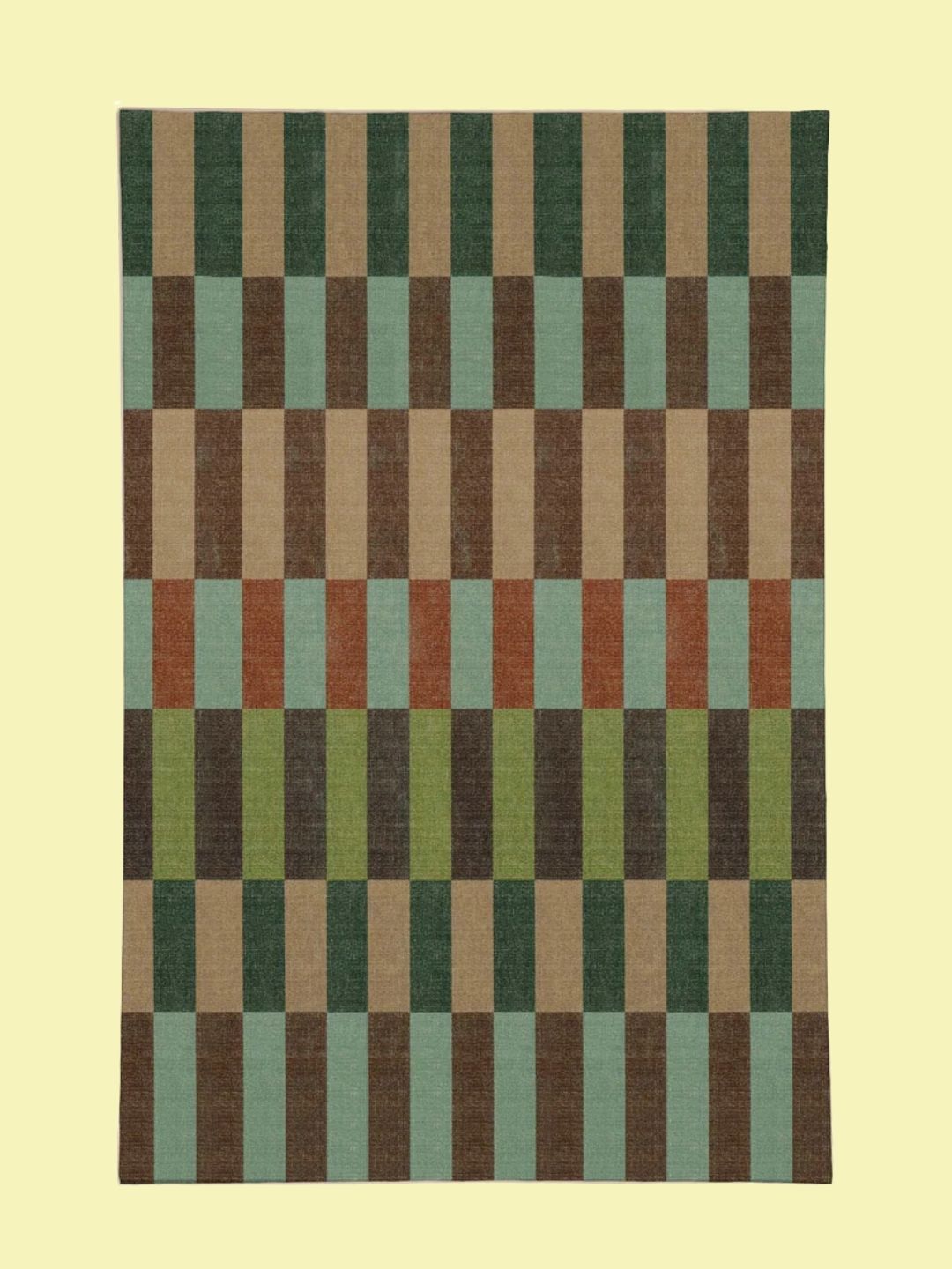 Hug Rug x Livingetc, Modular Stripe Earth Eco-Washable Rug
