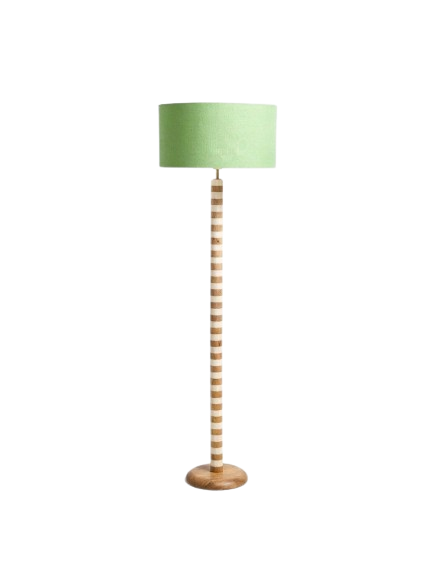 Rayas Striped Wooden Floor Lamp 