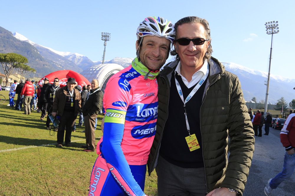 Michele Scarponi with his long-time agent Raimondo Scimone