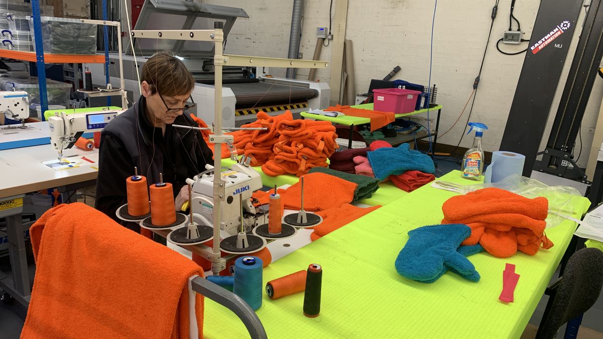 Sewing room at the Keela factory