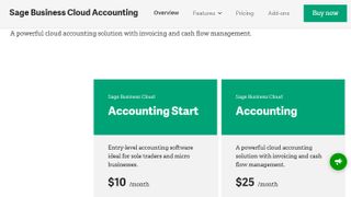 Sage Business Cloud Accounting offers both a starter plan as well as a more advanced plan that includes invoicing and cash flow management
