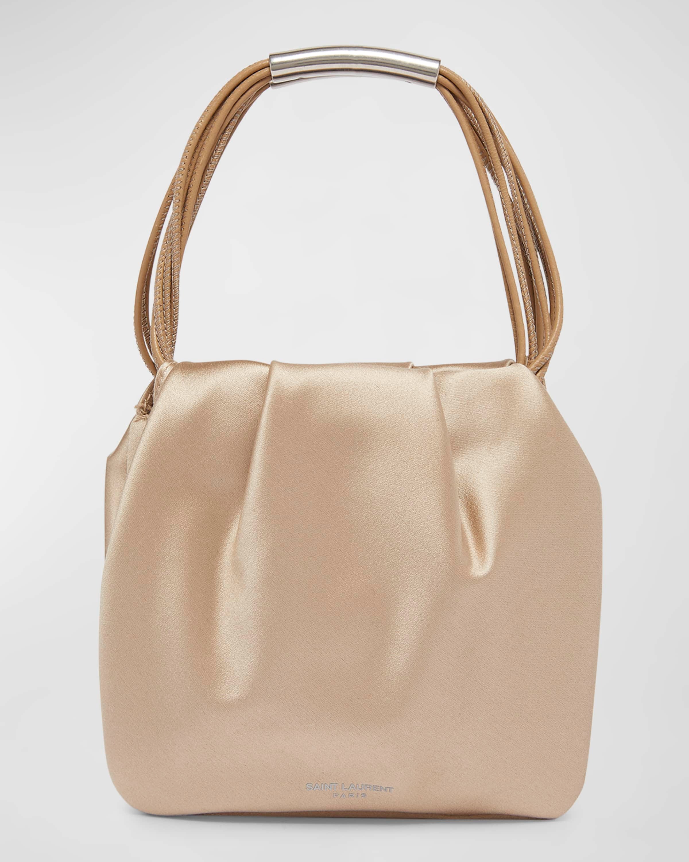Saint Laurent, Mini Pochon Satin Top-Handle Bag