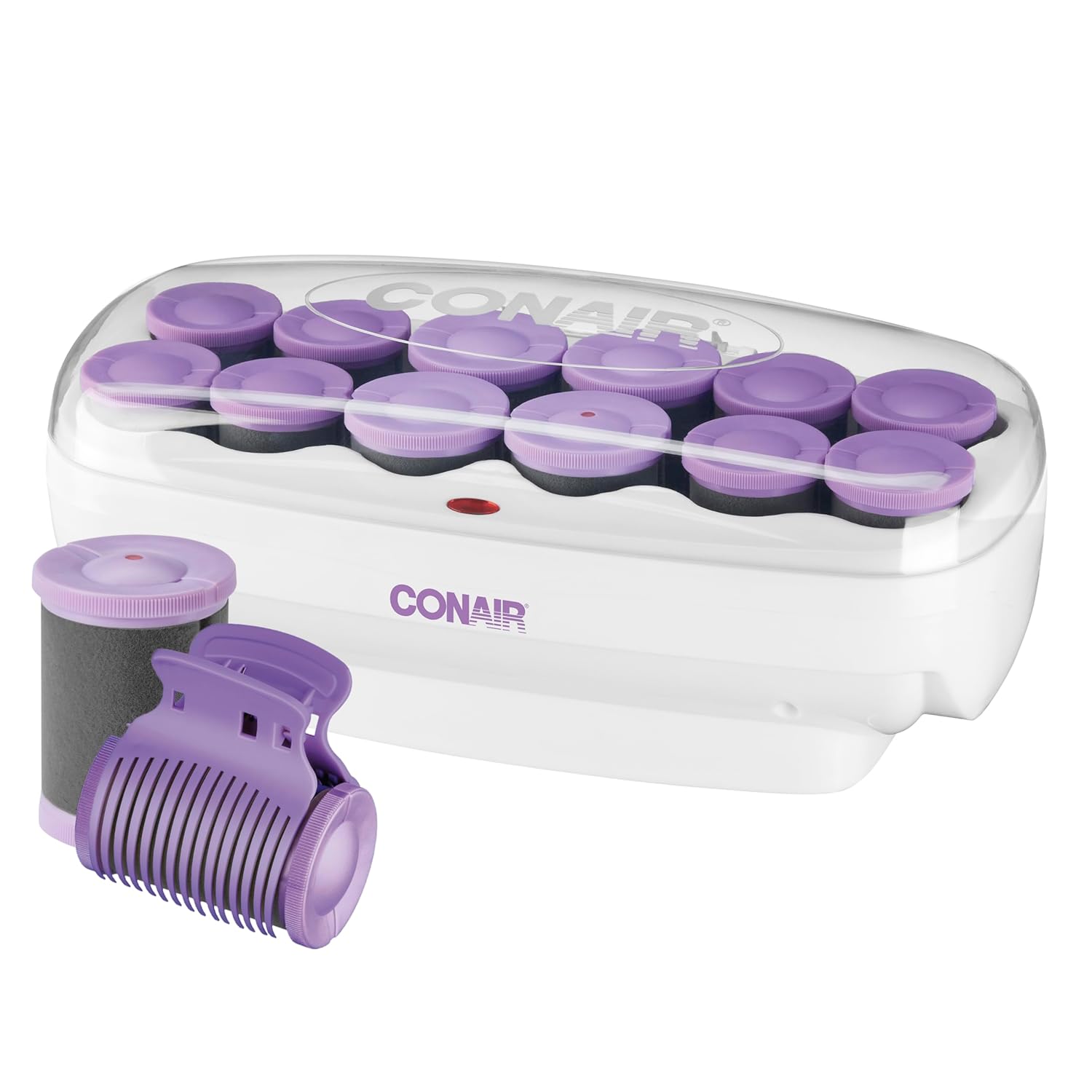 Conair, Conair Hot Rollers for Long, Medium &amp;amp; Short Hair, 12 Ceramic Flocked 1&amp;frac12;-Inch and 1&amp;frac34;-Inch Heated Hair Rollers With Clips, Hot Curlers for Women, Volume &amp;amp; Curls, Amazon Exclusive