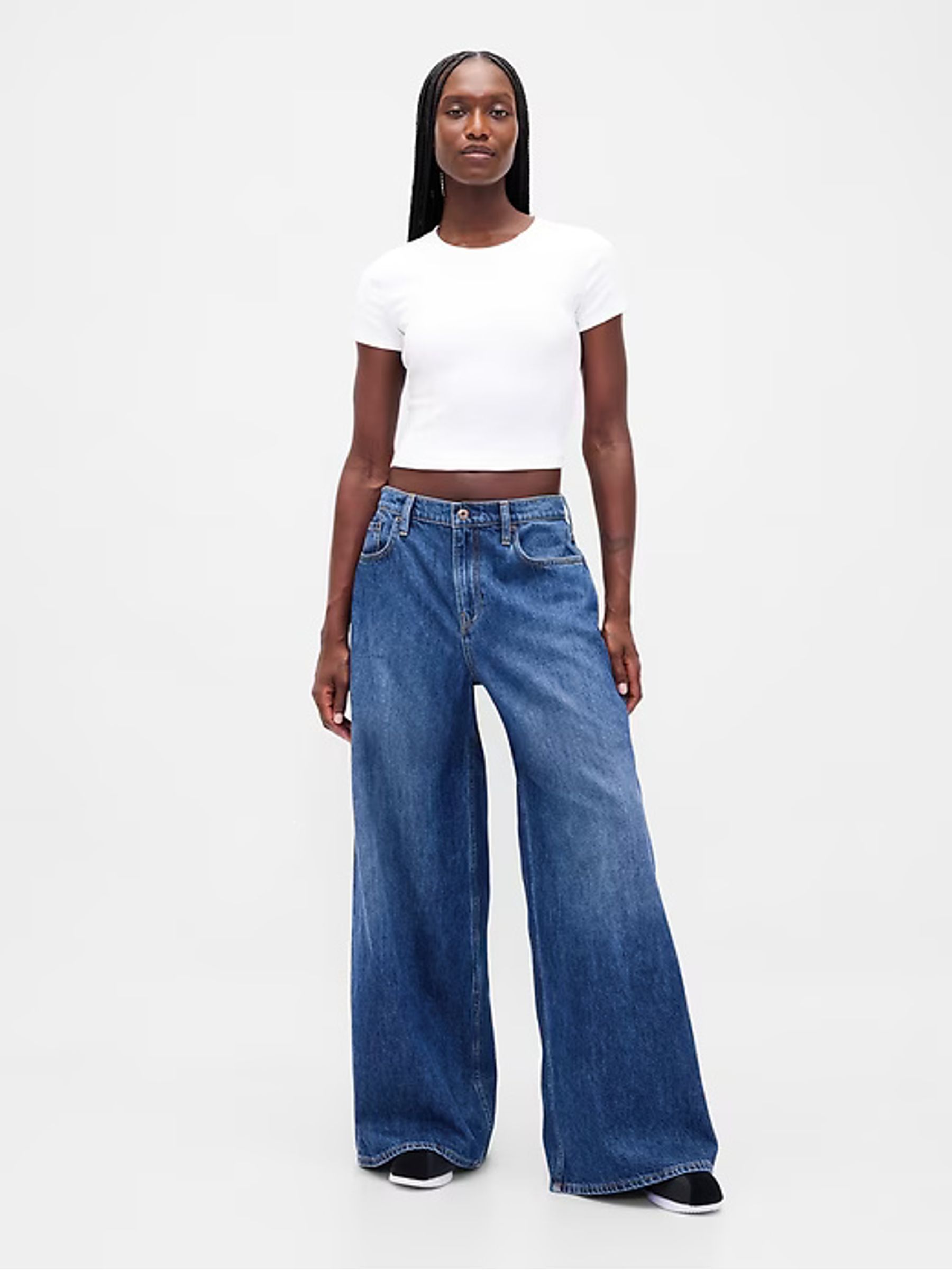 Blue Low Rise Extra Baggy Jeans