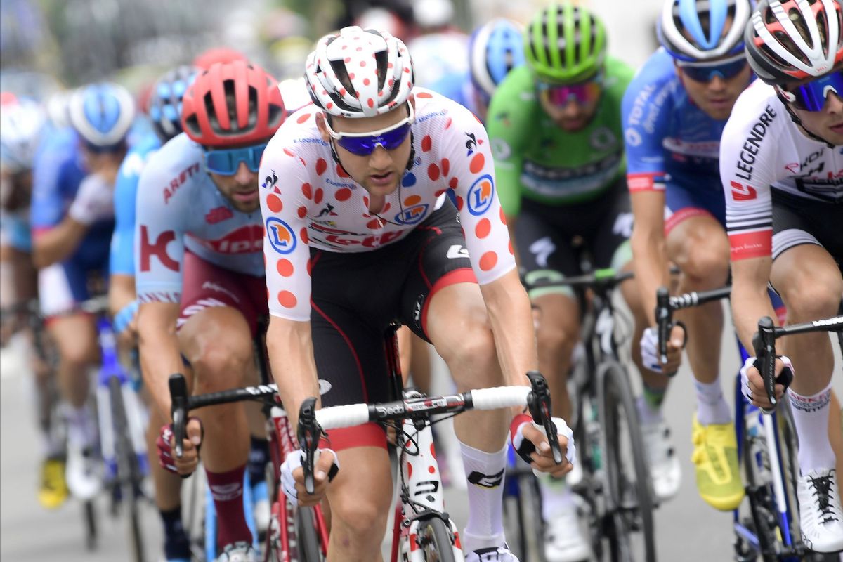 Tim Wellens in the break of the day on stage 14