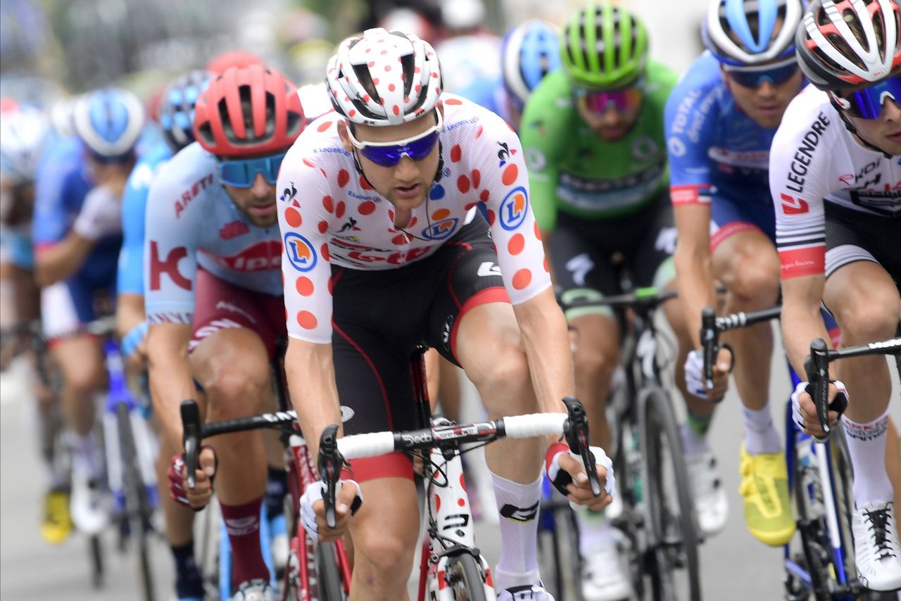 Tim Wellens in the break of the day on stage 14