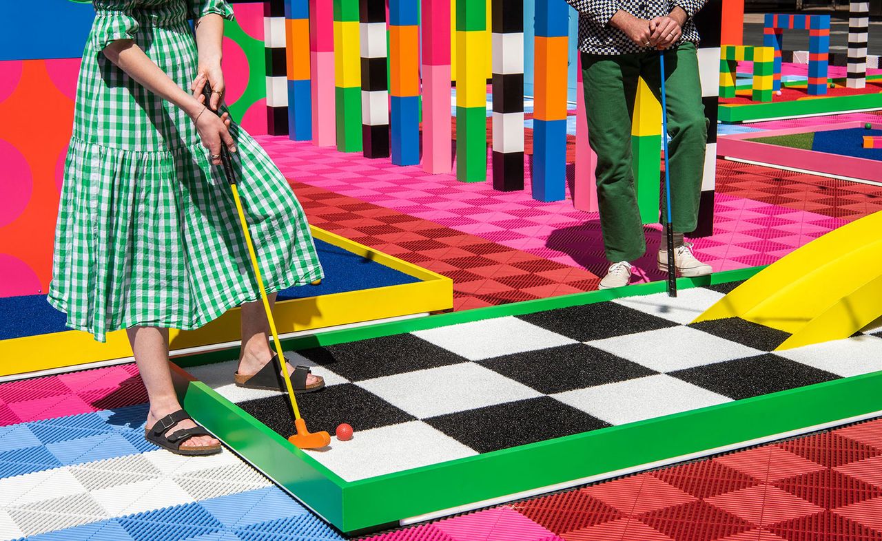 Mini golf is given a pop art twist in London by artist duo Craig &amp; Karl