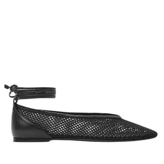 COS Leather Trimmed Mesh Ballet Flats