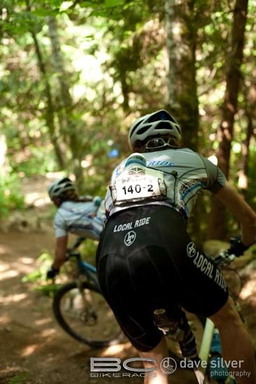 Team 140 during stage six of the BC Bike Race.