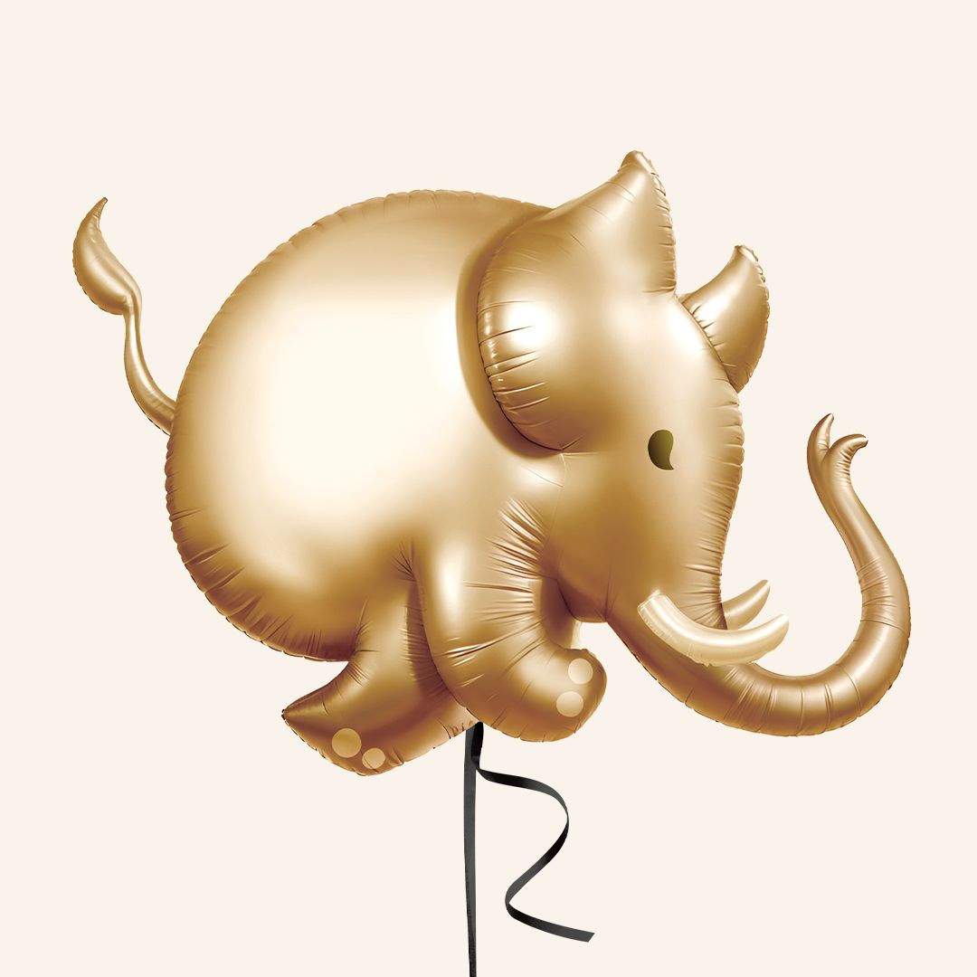 elephant balloon in gold