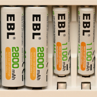 EBL AA 2800mAh &amp; AAA 1100mAh NiMH batteries