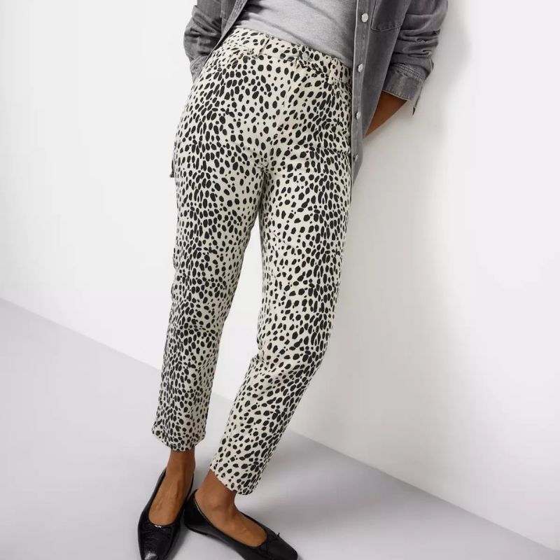 TU Clothing , Dalmatian Printed Relaxed Straight Leg Jeans