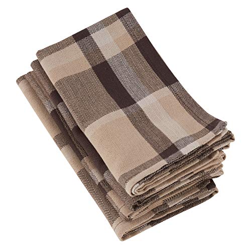 100% Cotton Plaid Design Table Napkins (set of 4)