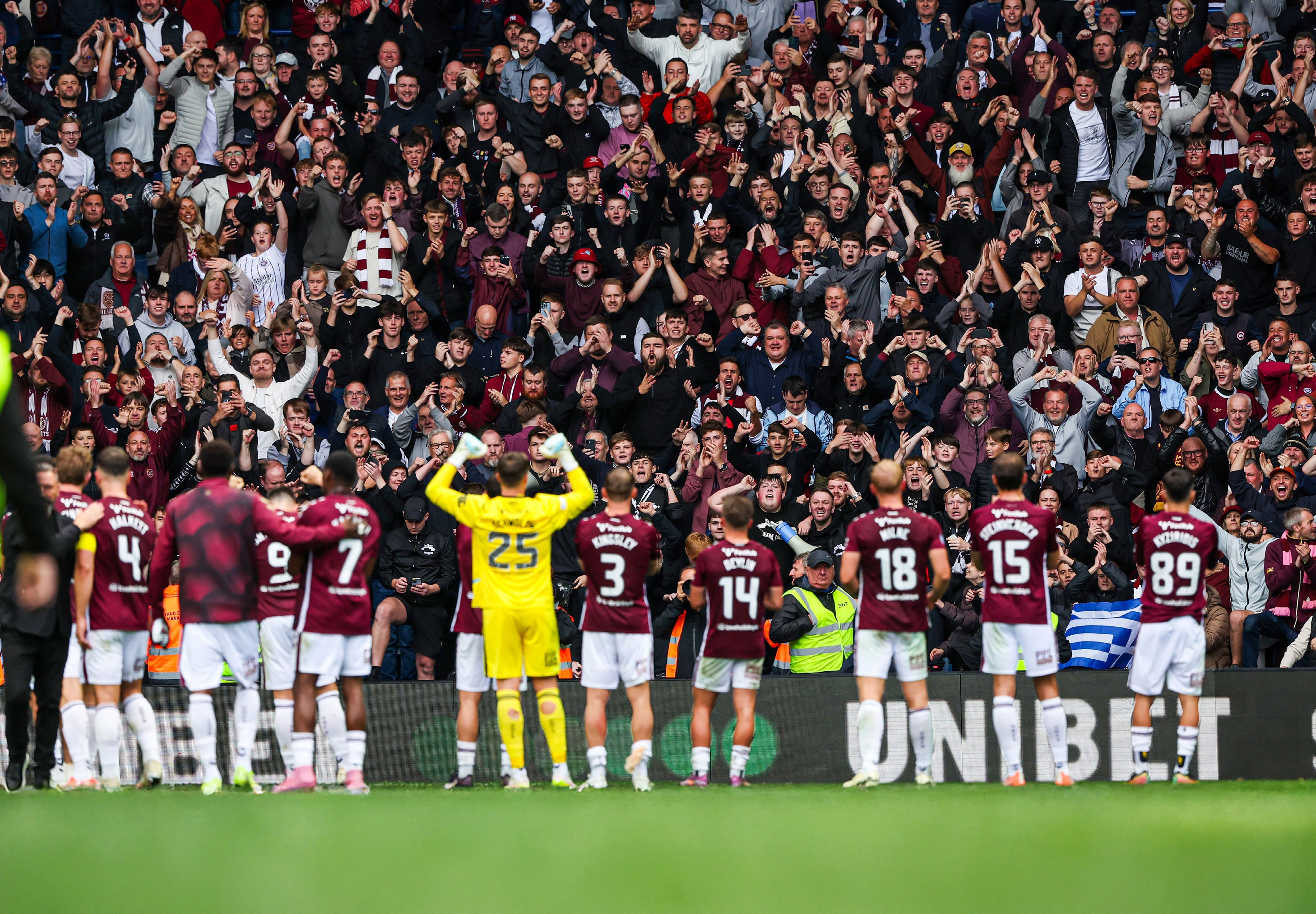 EDITORIAL USE ONLY No use with unauthorised audio, video, data, fixture lists, club/league logos or "live" services. Online in-match use limited to 120 images, no video emulation. No use in betting, games or single club/league/player publications. Mandatory Credit: Photo by Pete Summers/Shutterstock (16487626el) A hearts fan invades the pitch Dundee United v Heart of Midlothian, William Hill Scottish Premiership, Football, Tannadice Park, Dundee, Scotland, UK - 31 Jan 2026