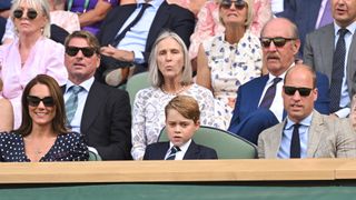 Prince William, Kate Middleton and Prince Georgeattend The Wimbledon Men's Singles Final