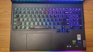 closeup of rgb lit keyboard