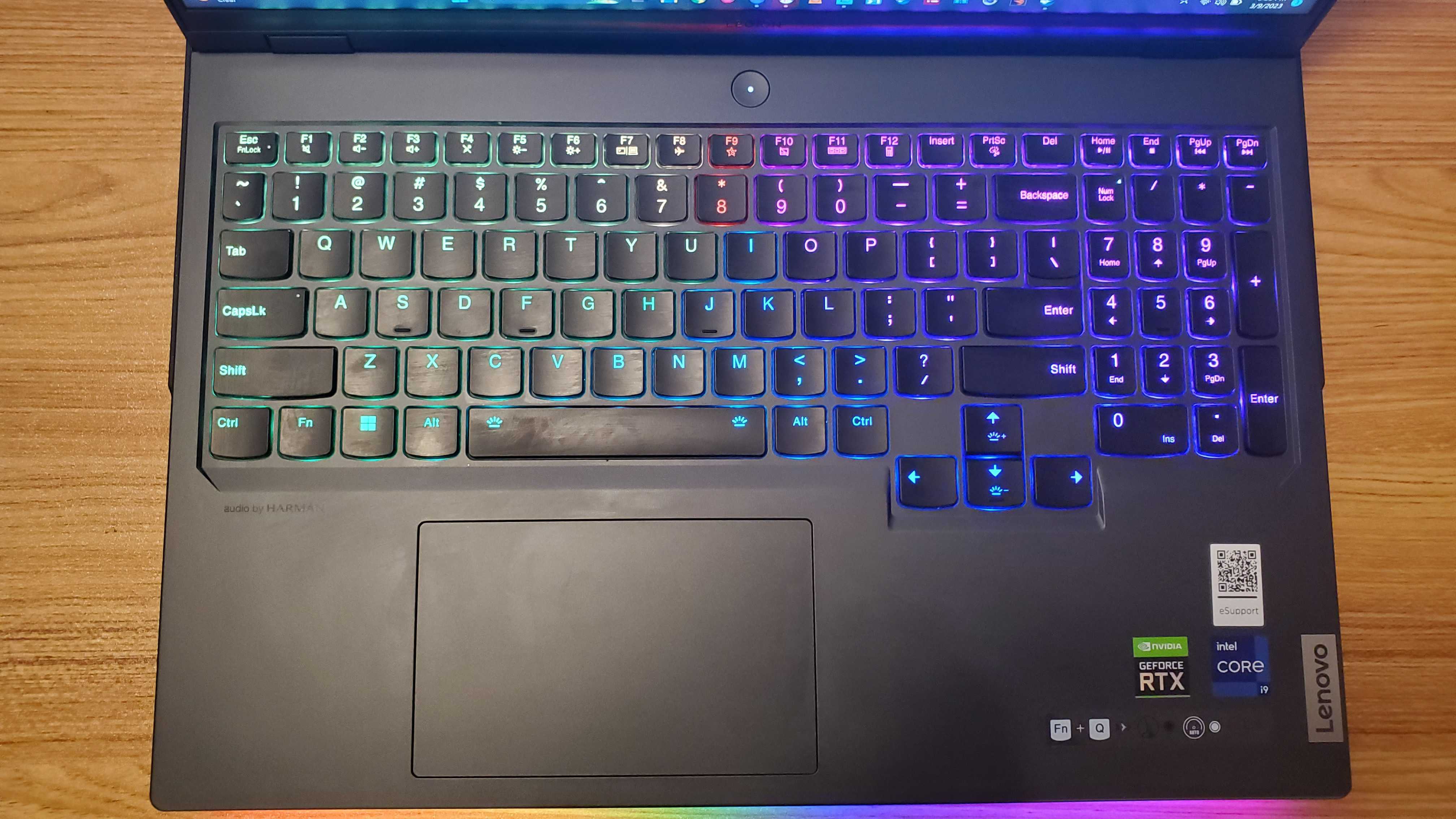 closeup of rgb lit keyboard