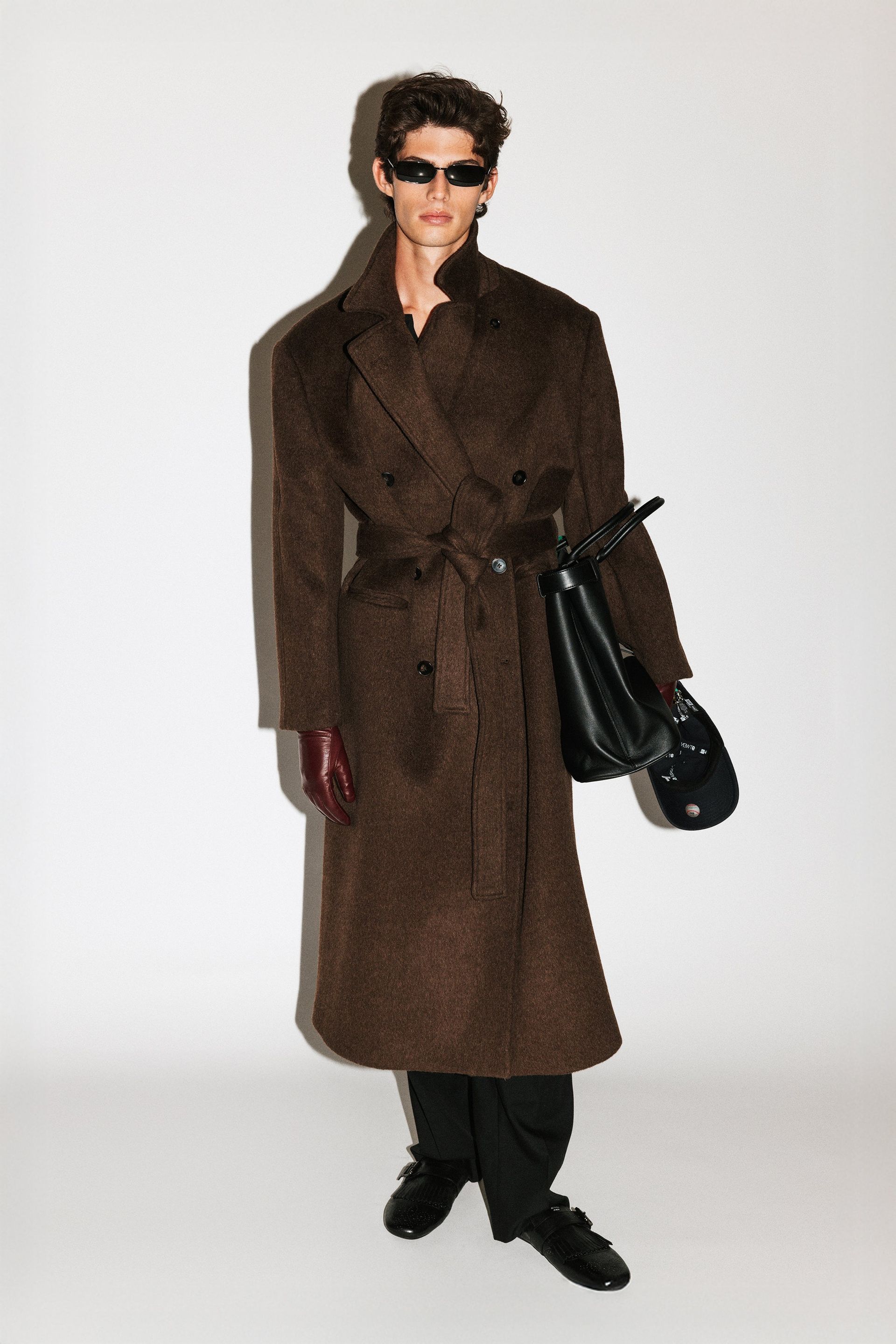 Lyndon Oversized Watchcoat | Brown Melange