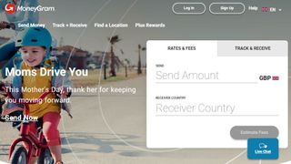 MoneyGram website screenshot