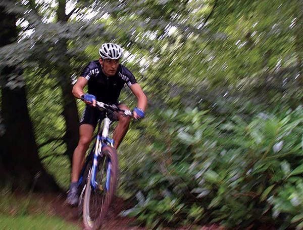 Mark riding the trails