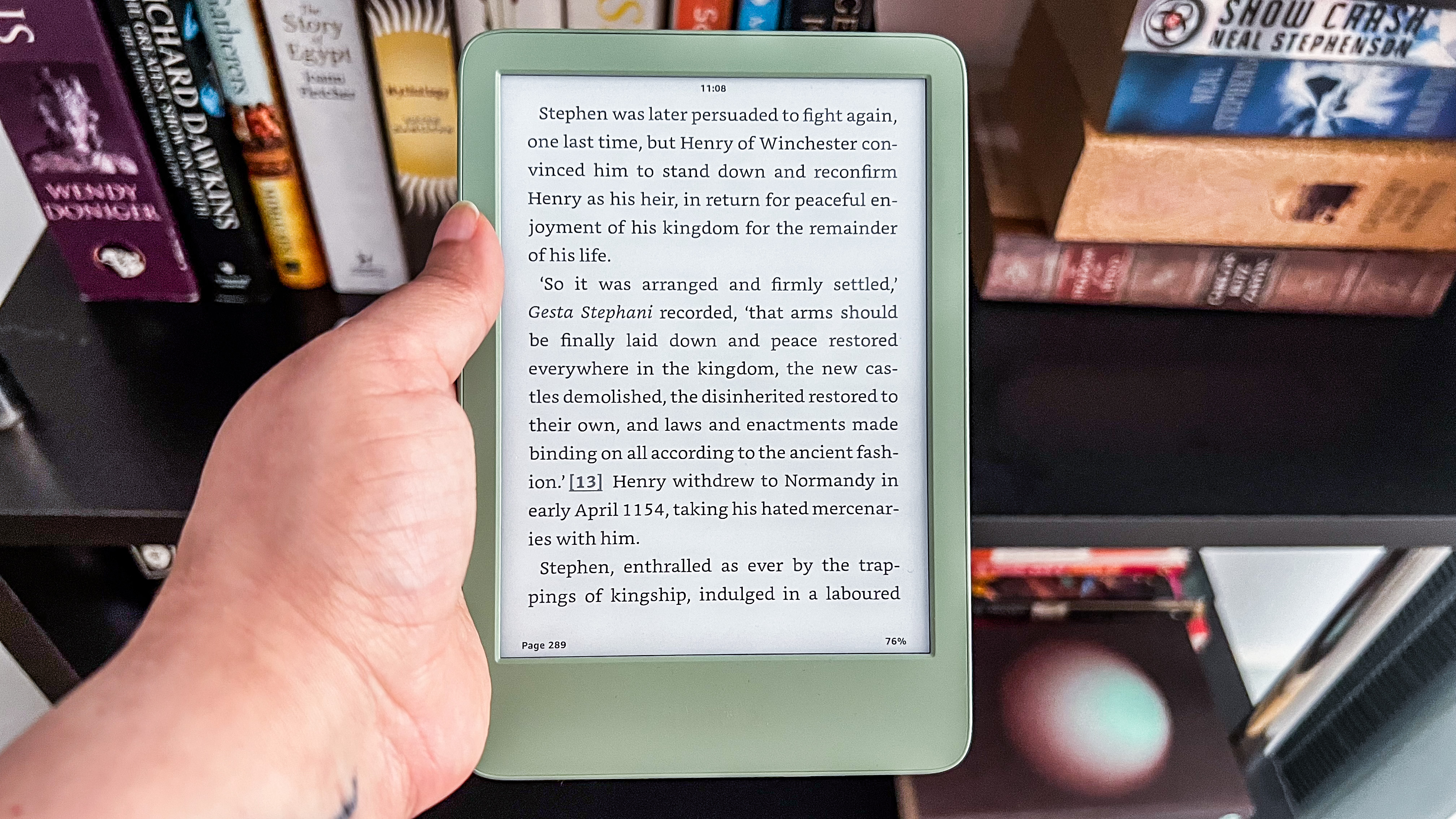 A page of a book displayed on the Amazon Kindle 2024