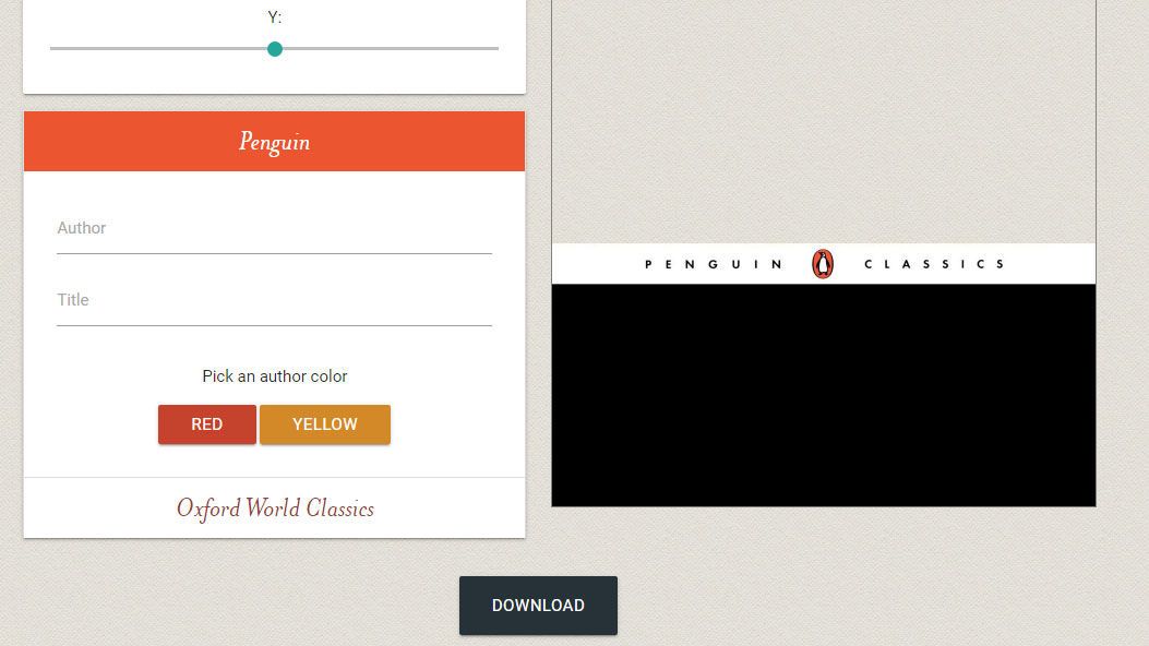 This Penguin Classics book cover generator provides hours of fun