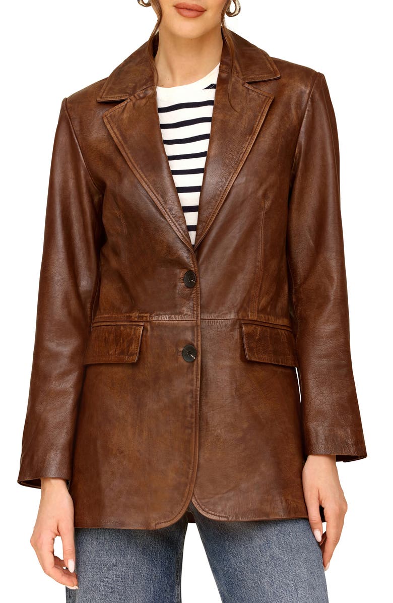 Oversize Leather Blazer