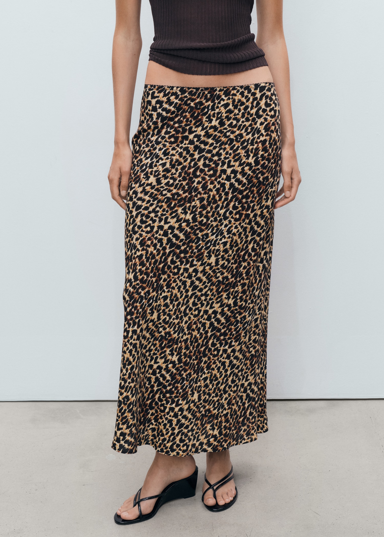 Leopard Midi Skirt - Women | Mango United Kingdom
