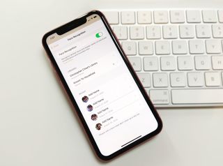 Face Recognition settings in the Home app displayed on an iPhone 11