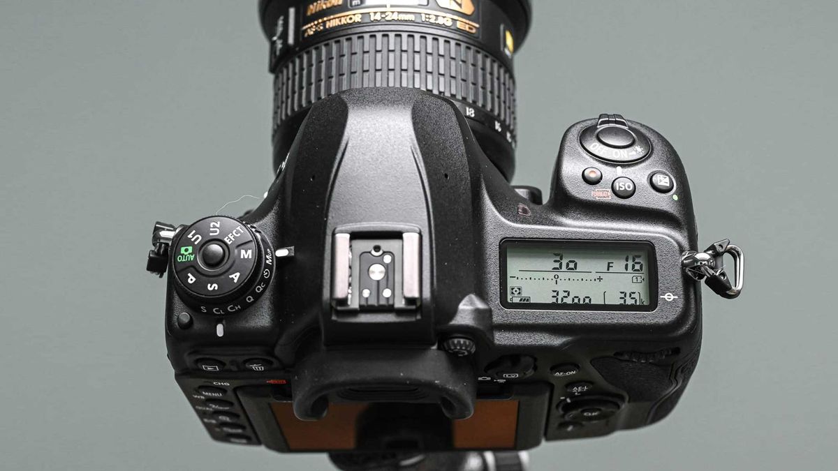 Top view of the Nikon D780 camera.