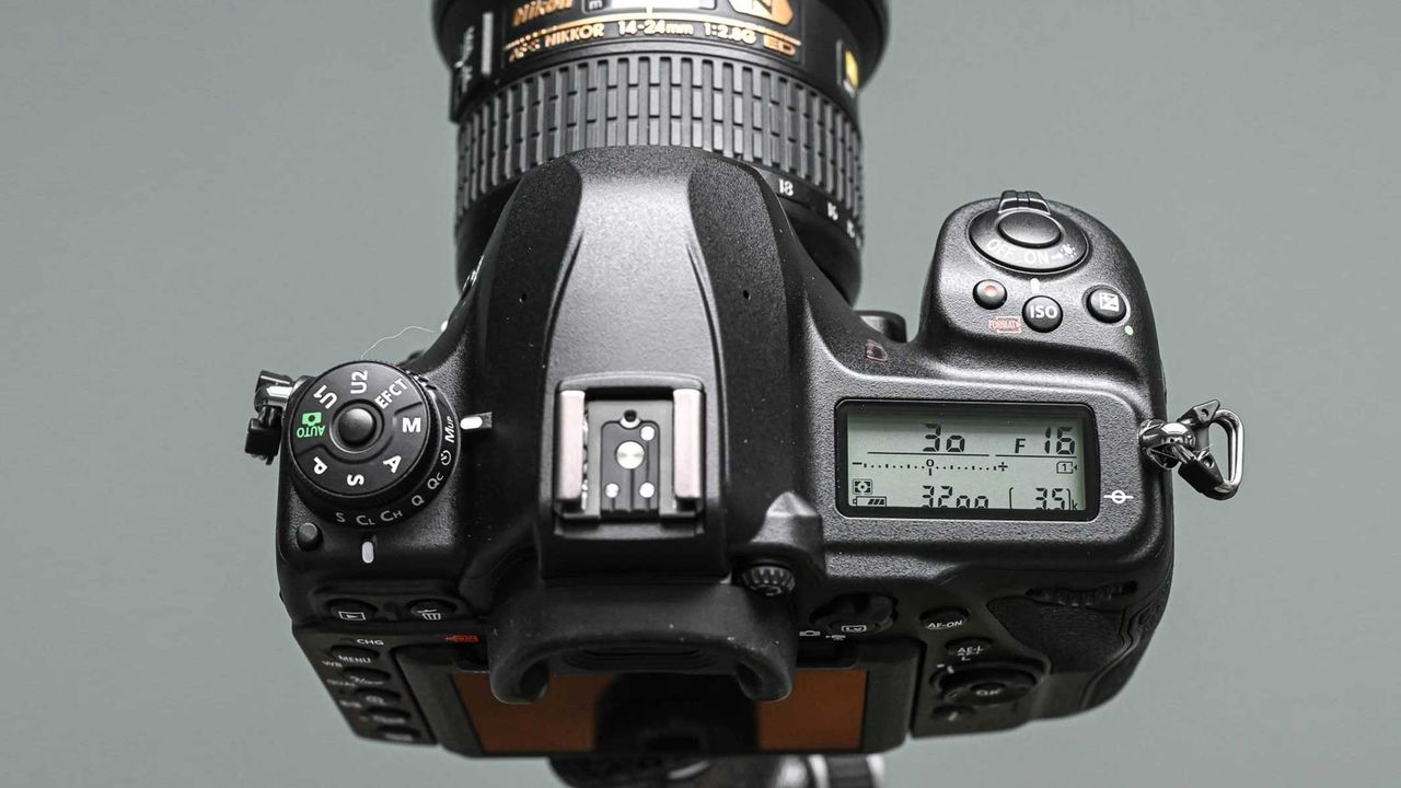 Top view of the Nikon D780 camera.