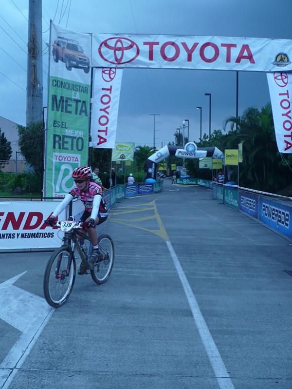 Angela Parra finishes.